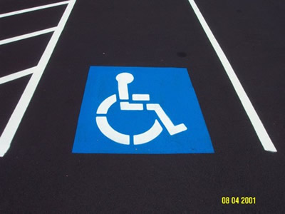 Una corsia per disabili